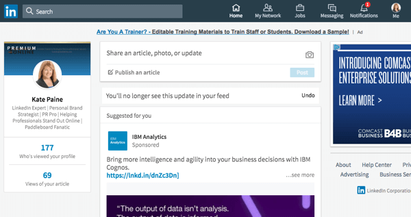 LinkedIn's- New Homepage Interface 2017
