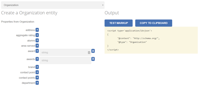 create json-ld markup